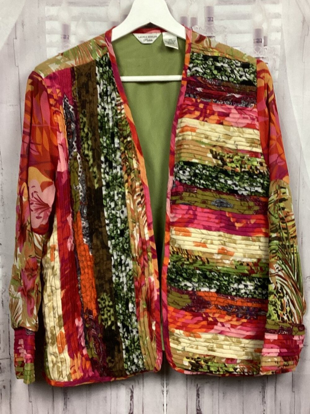 Laura Ashley Patchwork Open Jacket Blazer PM